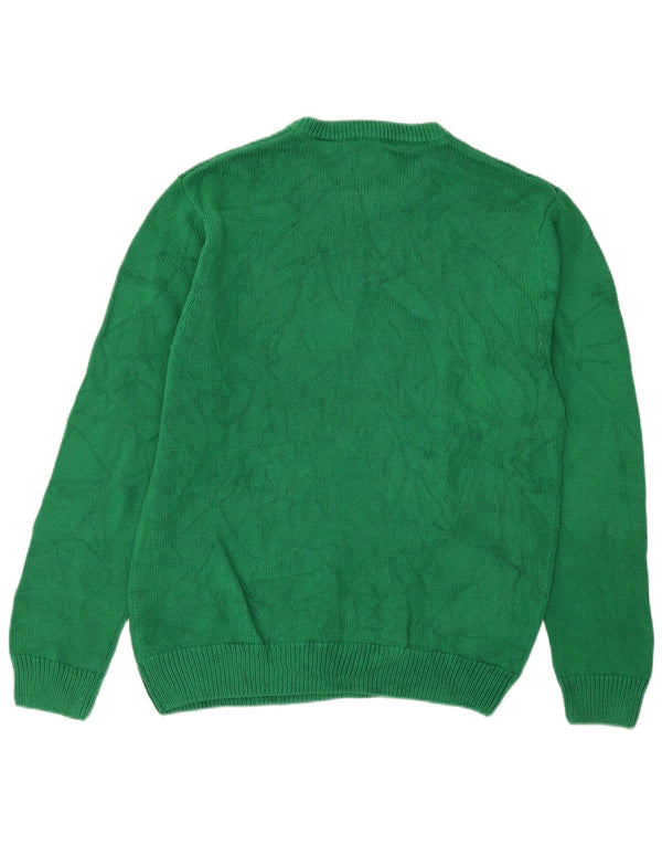 Chaps Herre Crew Neck Jumper Sweater Stor Grøn Bomuld
