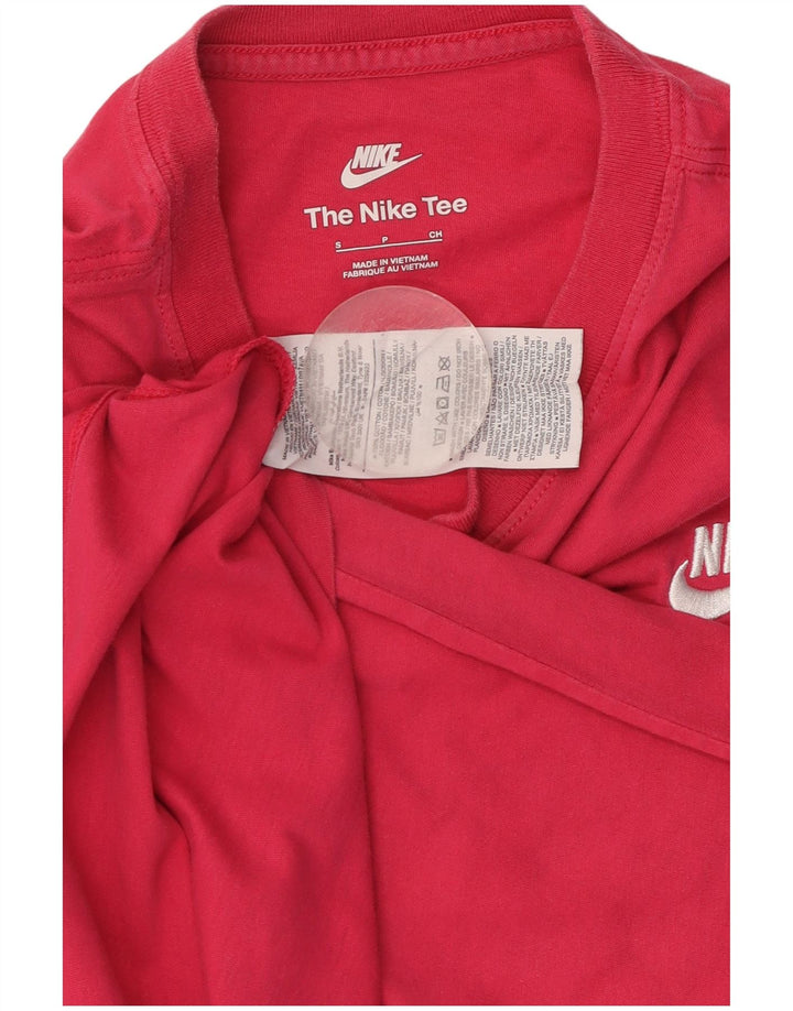 NIKE Herre T-shirt Top Lille Pink Bomuld