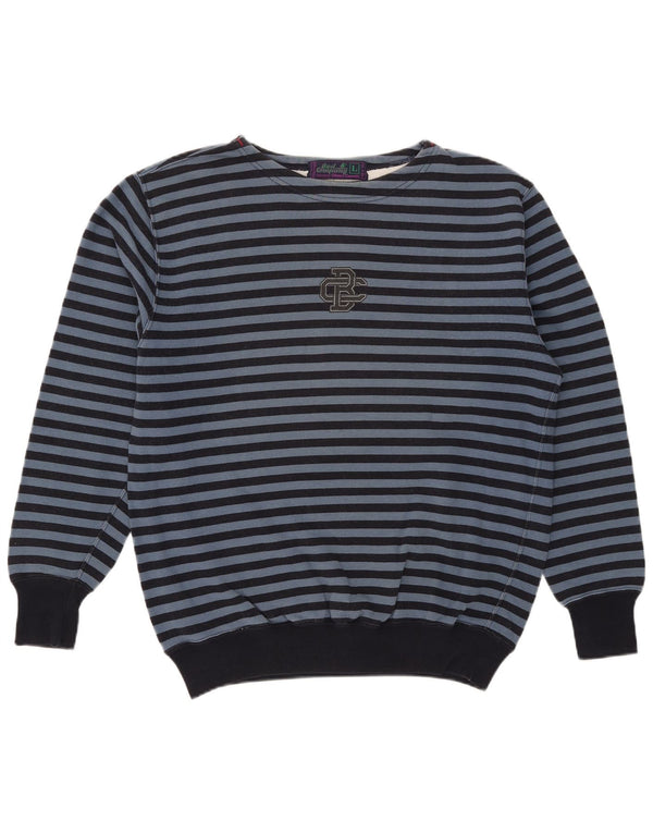 Best Company Mens Olmes Carretti Sweatshirt Jumper Large Blue Striped