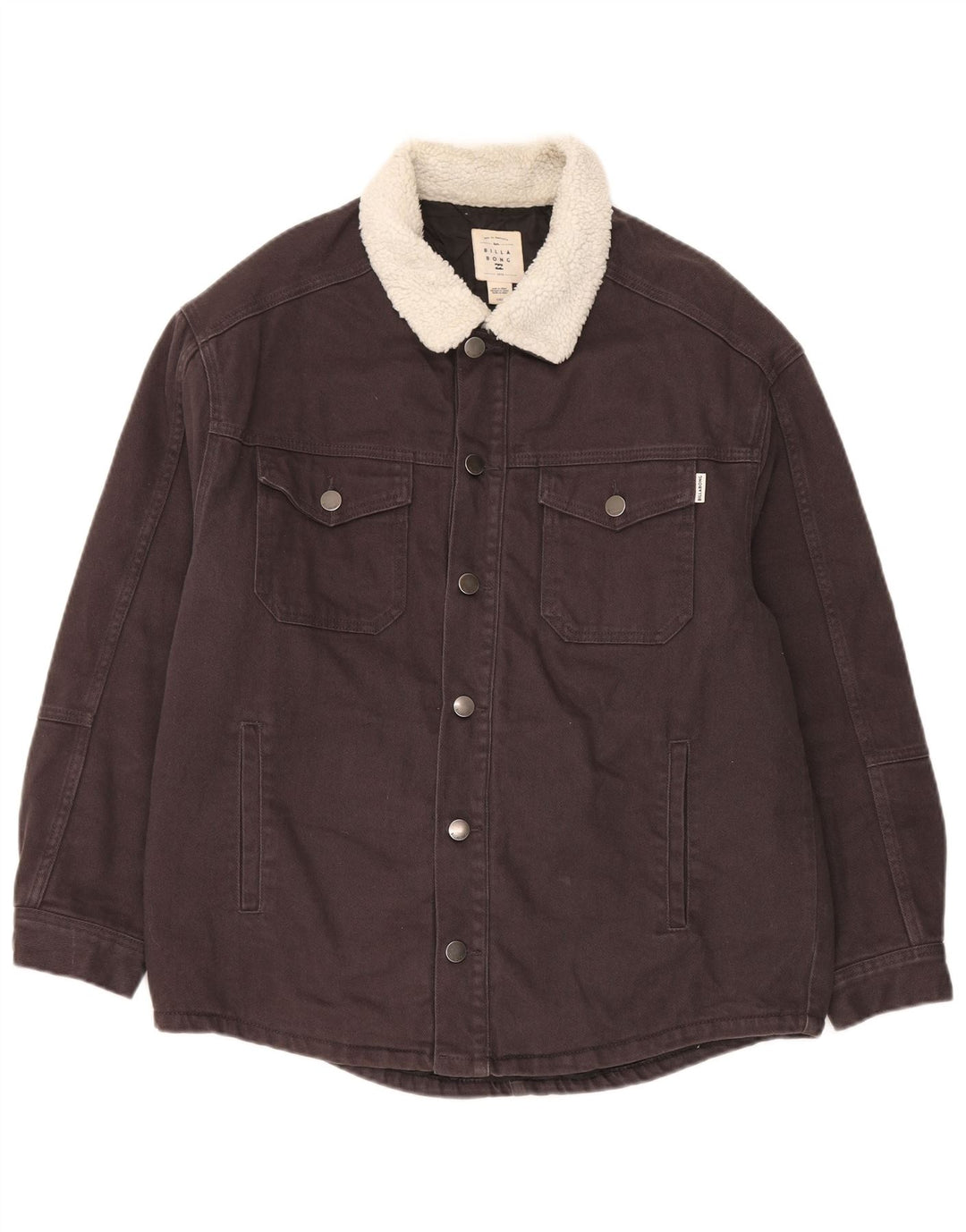 Billabong Herre Regular Fit denimjakke UK 40 Stor Grå Bomuld