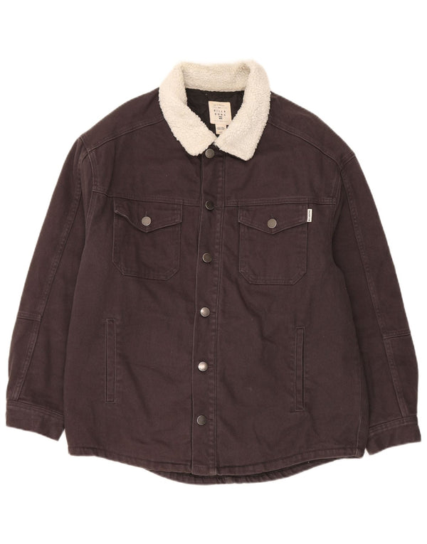 Billabong Herre Regular Fit denimjakke UK 40 Stor Grå Bomuld