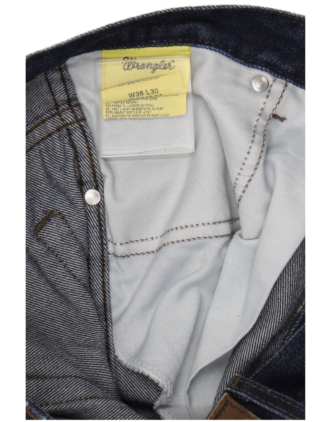 Wrangler Herre Regular Fit Straight Jeans W38 L27 Marineblå Bomuld