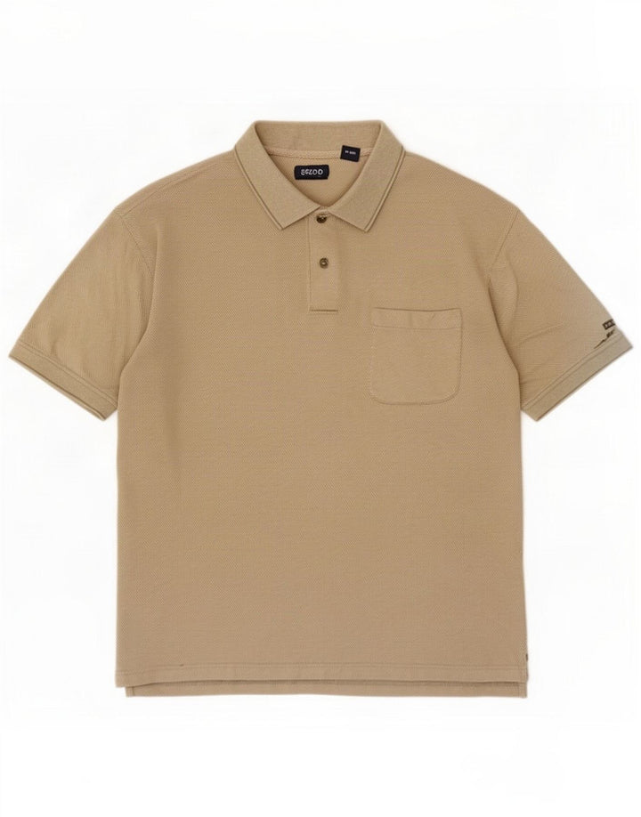 Izod Polo Shirt til mænd Large Beige Cotton