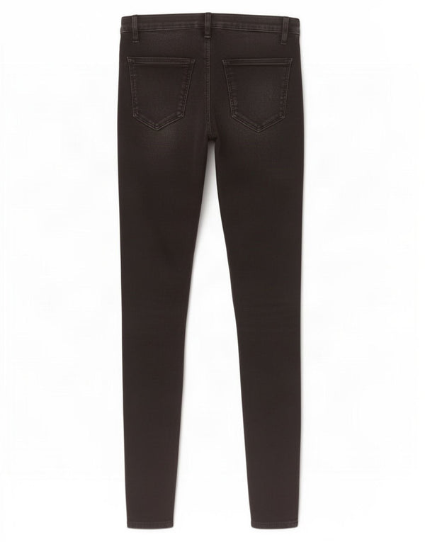 Topshop Dame Joni Distressed Skinny Jeans W28 L30 Sort Bomuld