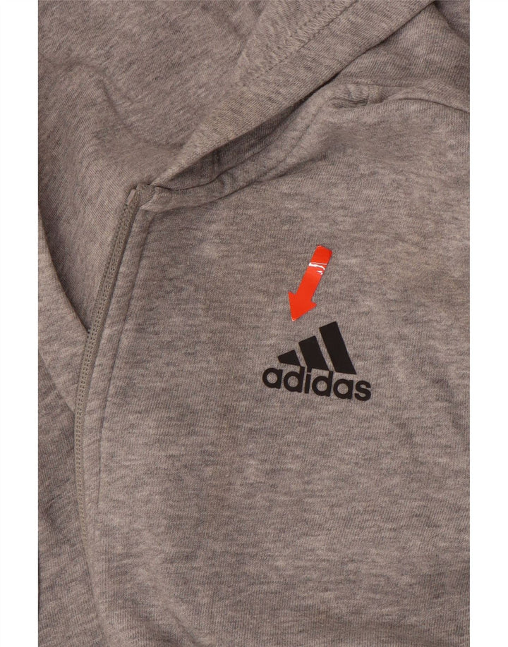 ADIDAS hættetrøje med lynlås til drenge 11-12 år Grå