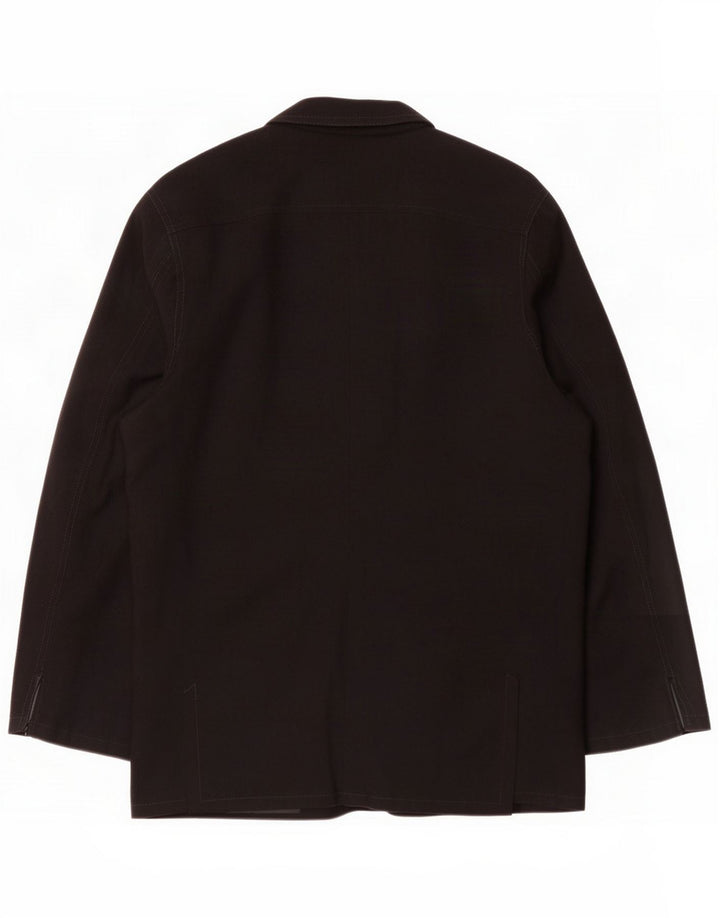 Vintage Dame Oversized 1 Knap Blazer Jacket UK 10 Small Black