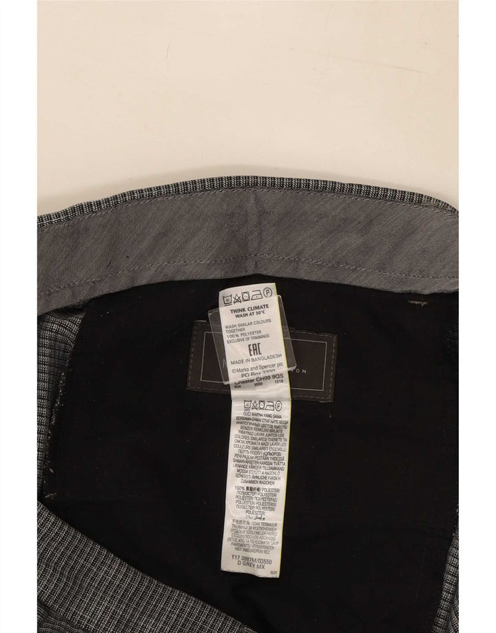 Marks & Spencer Herre Regular Fit Suit Bukser W36 L31 Grå polyester