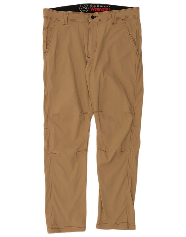 Wrangler Straight Chino Bukser til mænd W34 L30 Beige Polyamid