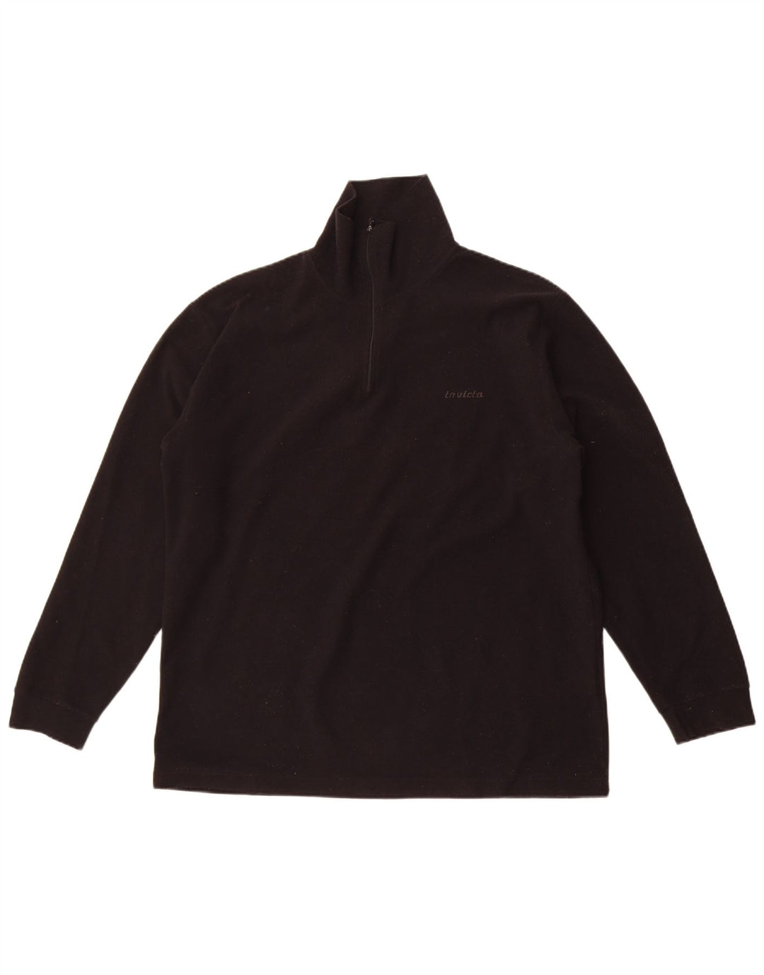 Invicta Fleece Jumper med lynlås til mænd XL sort polyester