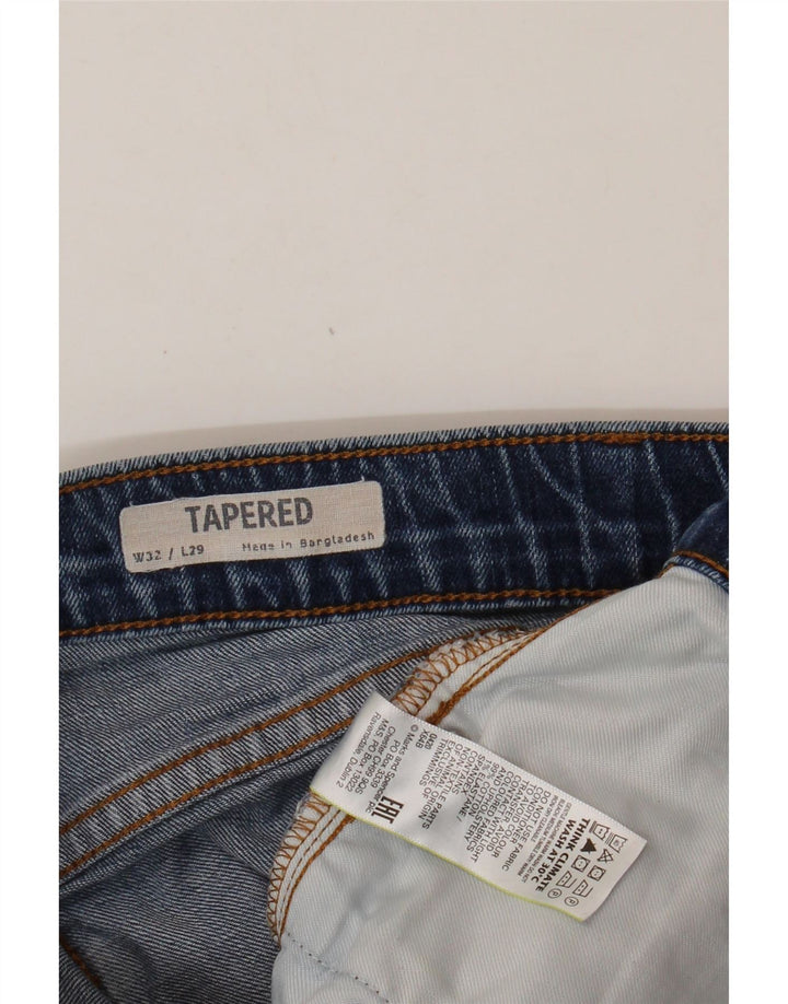 Marks & Spencer Herre Tapered Jeans W32 L29 Blå Bomuld
