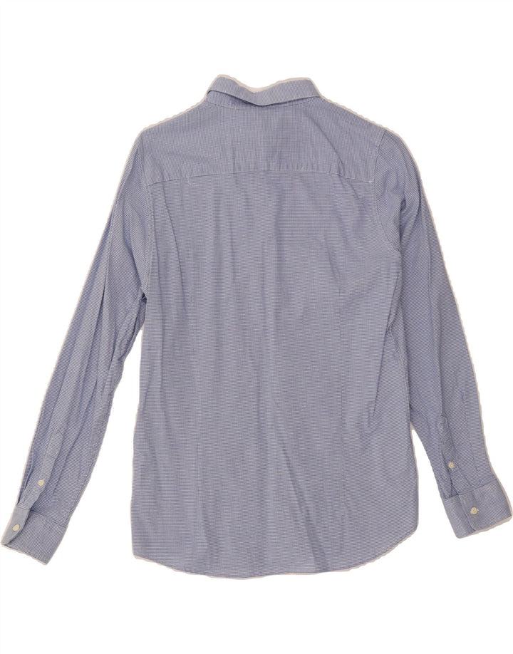 ZARA Boys Slim Fit Shirt 13-14 Years Blue Houndstooth Cotton Vintage Zara and Second-Hand Zara from Messina Hembry 