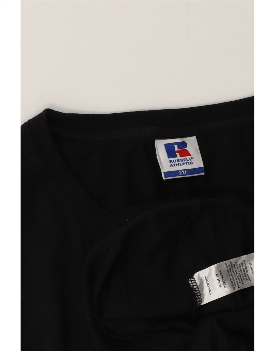 RUSSELL ATHLETIC Herre grafisk T-shirt top 2XL sort bomuld