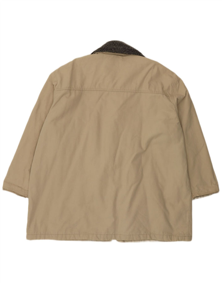 Vintage Herre Duffle Jacket UK 46 3XL Beige Bomuld