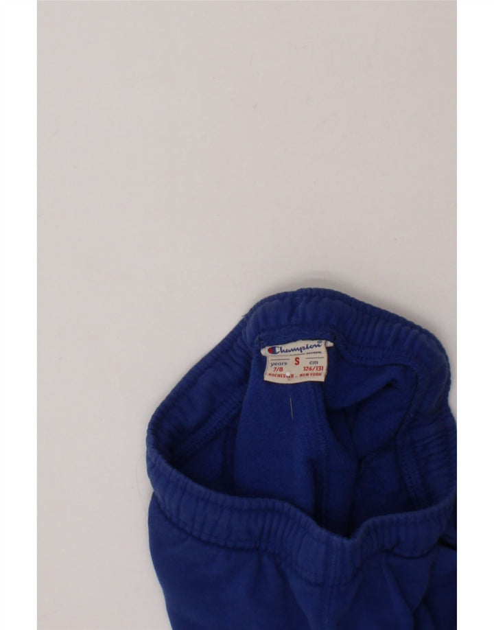 CHAMPION Boys Graphic Tracksuit Trousers Joggers 7-8 Years Small Blue Vintage Champion and Second-Hand Champion from Messina Hembry 