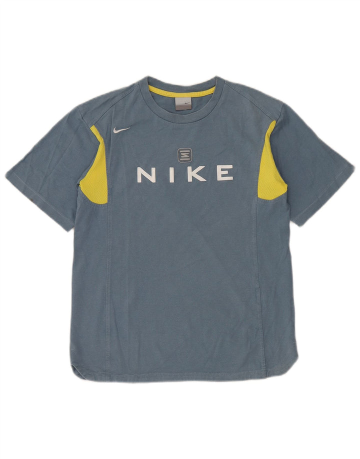 Nike drenge grafisk t-shirt top 12-13 år stor blå farveblok bomuld