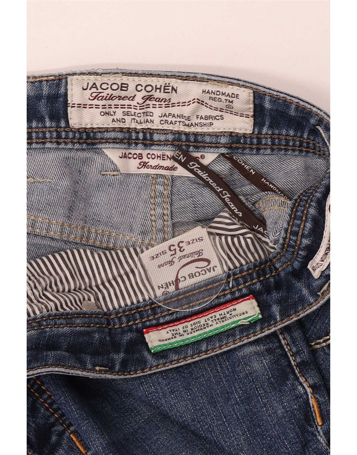 Jacob Cohen Herre Håndlavede Slim Jeans W35 L29 Blå Bomuld