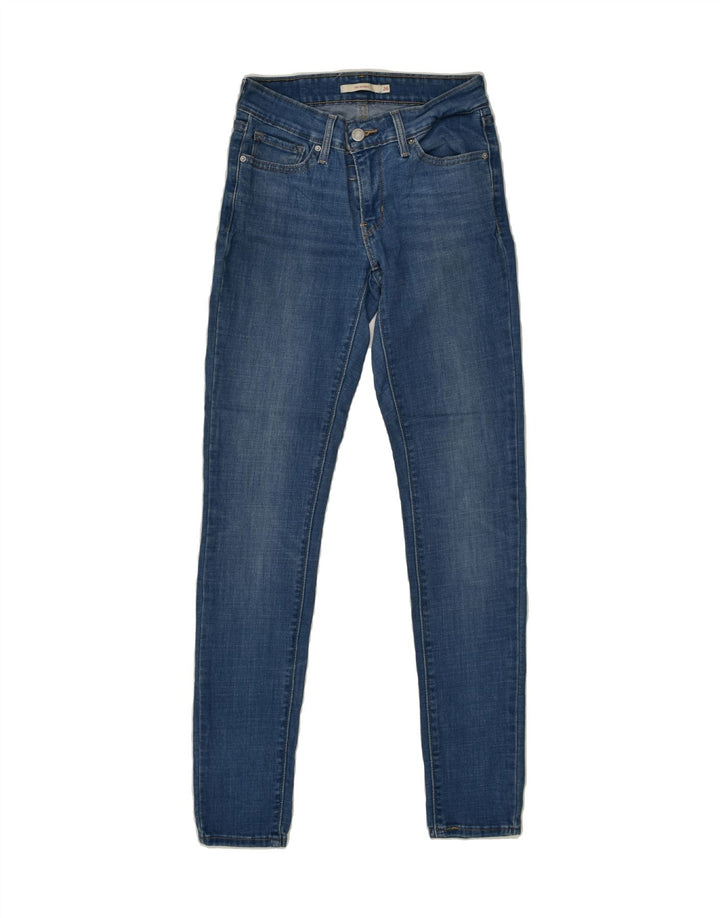 LEVI'S Womens 711 Skinny Jeans W26 L30  Blue Cotton | Vintage Levi's | Thrift | Second-Hand Levi's | Used Clothing | Messina Hembry 