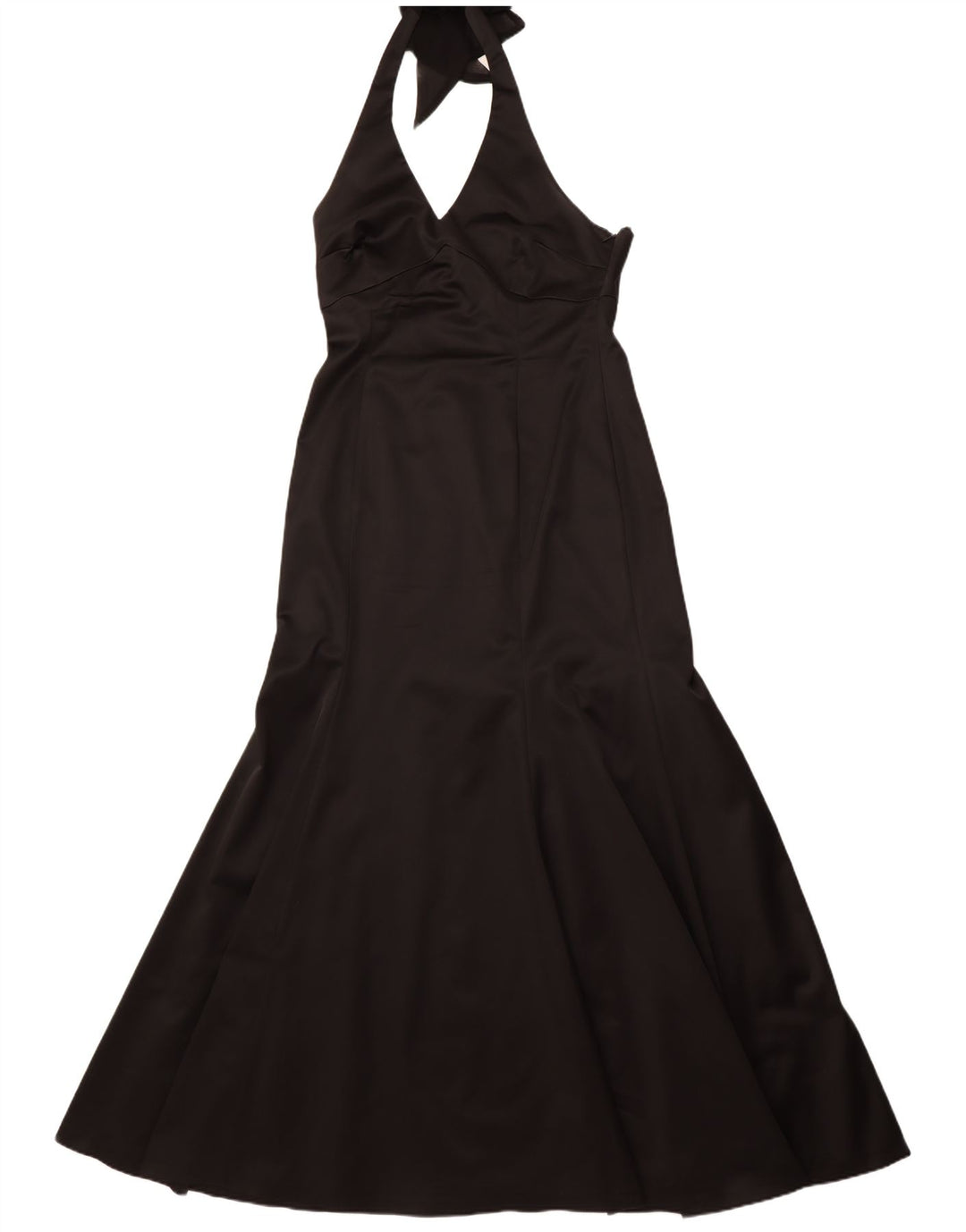 COAST Dame Maxi Halter Dress UK 16 Large Black Acetate