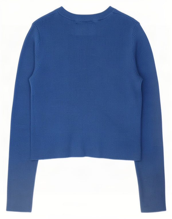 Zara Girls Crop Top Langærmet 13-14 År Blå Viscose