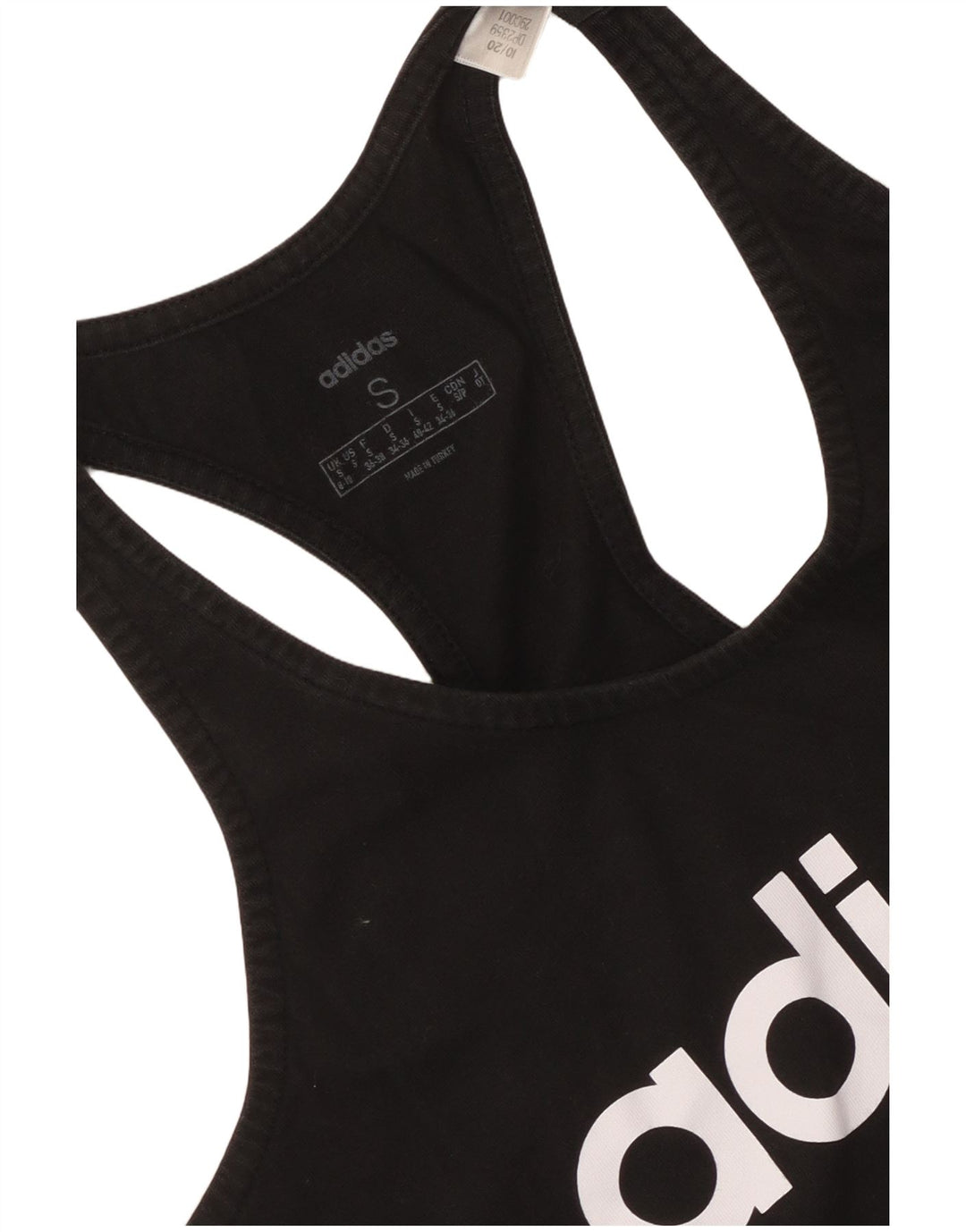 Adidas Dame Grafisk Vest Top UK 8/10 Small Black