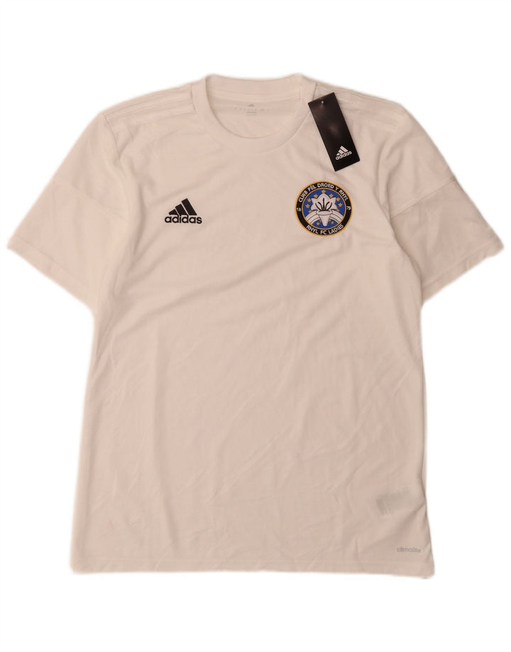 Adidas Herre Climalite T-Shirt Top Medium White Polyester