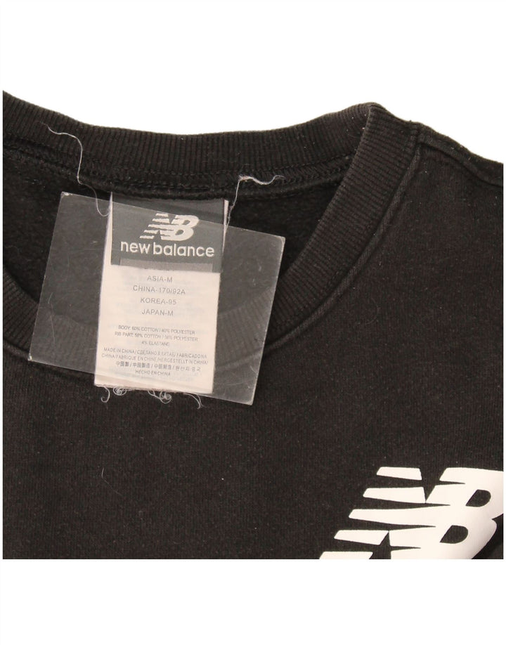 New Balance Herre Grafisk Sweatshirt Jumper lille sort bomuld