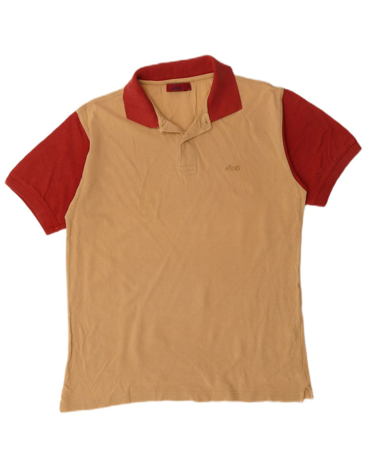 ASICS Rugby poloshirt til mænd Medium Beige Colourblock Bomuld
