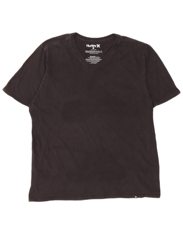 Hurley Herre Kortærmet Regular T-Shirt Top Stor Sort Bomuld