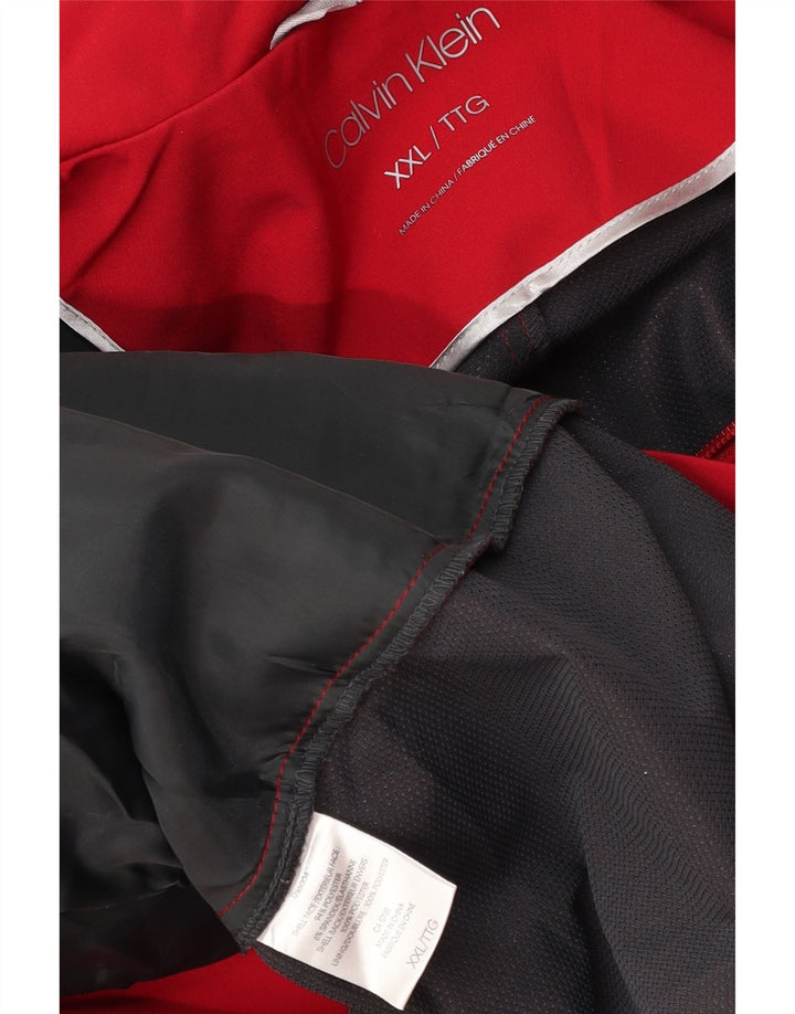 Calvin Klein Regnfrakke til kvinder UK 20 2XL Rød Polyester