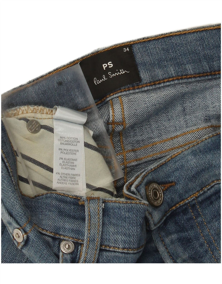 Paul Smith Slim Jeans til mænd W34 L33 blå bomuld