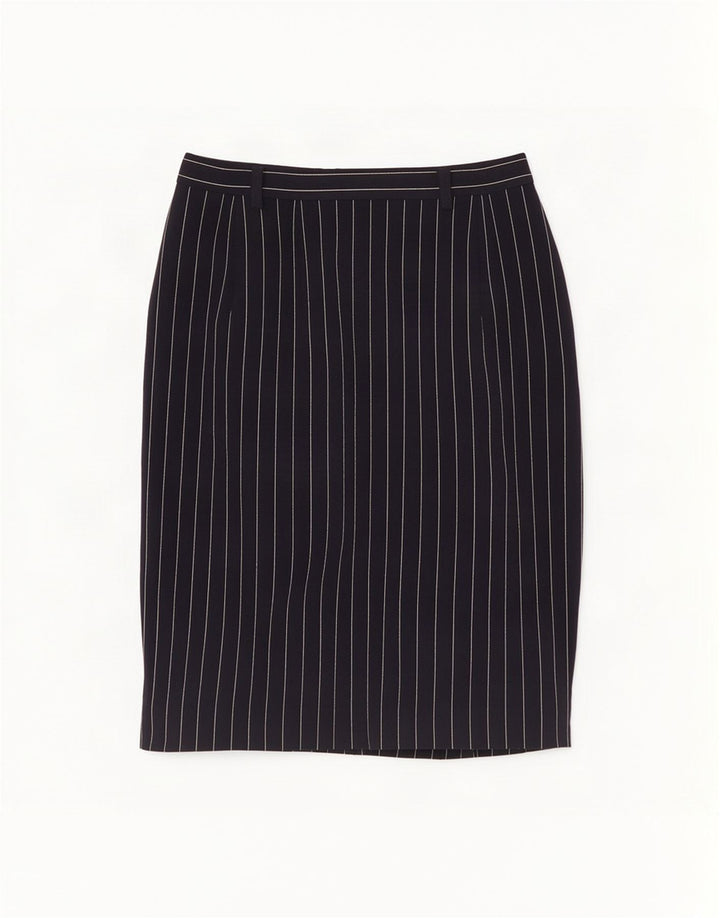 Mondi Midi-nederdel til kvinder EU 40 Medium W28 Marineblå stribet polyester