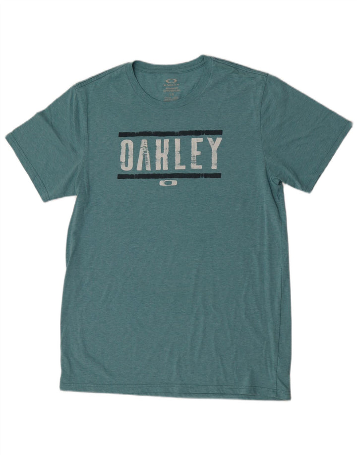 OAKLEY Herre Regular Fit grafisk T-shirt Top Stor grøn bomuld