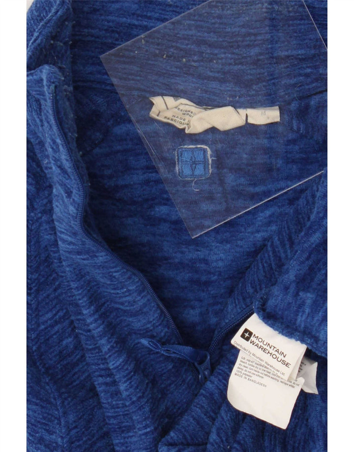 Mountain Warehouse Herre lynlås hals Fleece Jumper Medium Blue Flecked