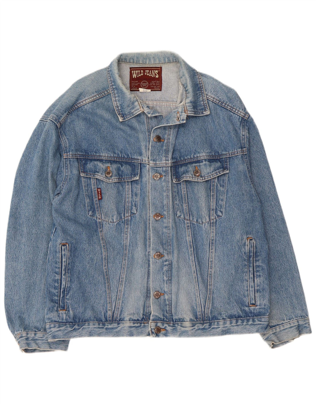 Wild Jeans Herre denimjakke UK 42 XL Blå Bomuld