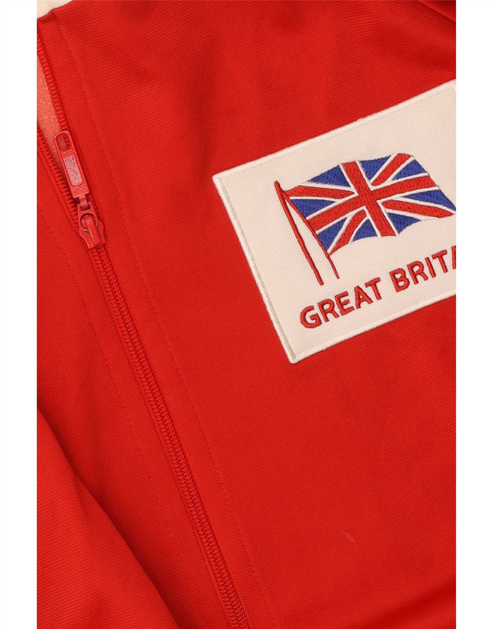Adidas Herre Great Britain Træningsdragt Topjakke Stor Rød Colourblock