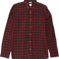 JULES Mens Slim Fit Flannel Shirt Small Red Gingham Cotton Vintage Jules and Second-Hand Jules from Messina Hembry 