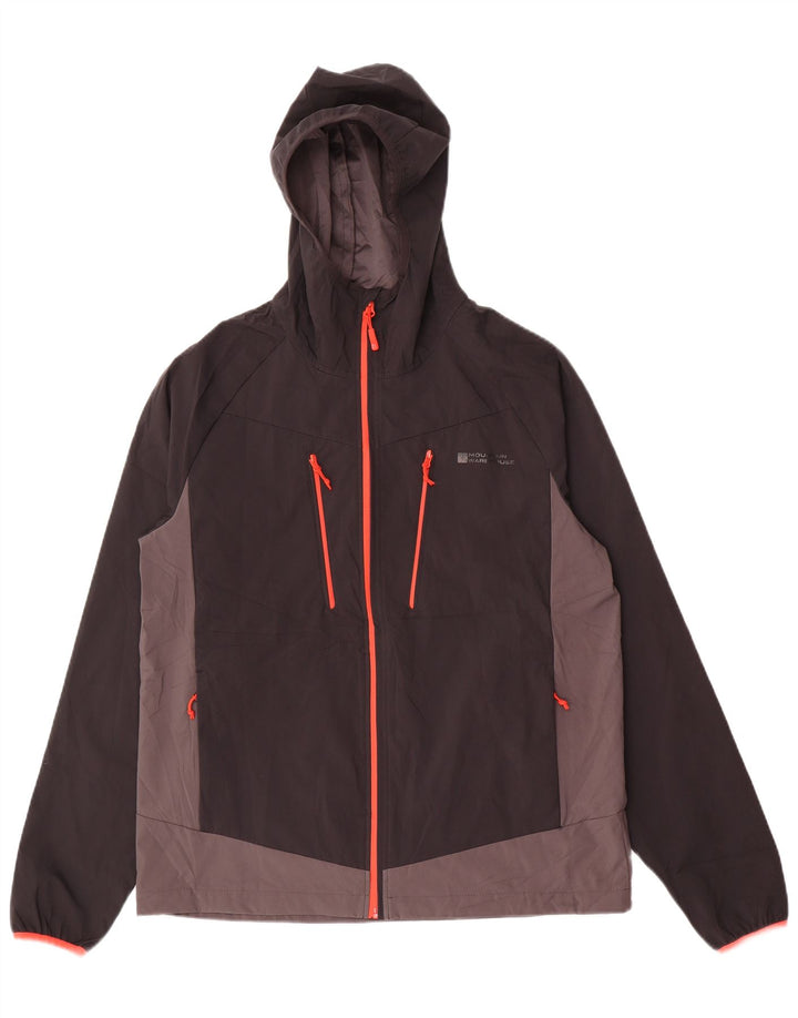 Mountain Warehouse Regnjakke med hætte til mænd UK 38 Medium Black Colourblock
