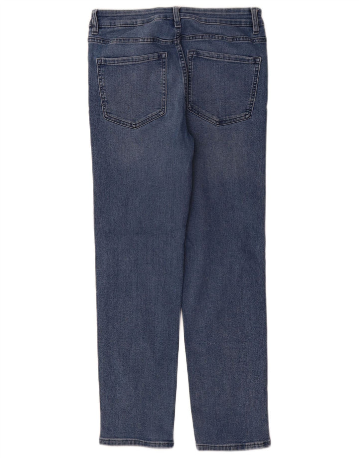 Marks & Spencer Dame Straight Jeans UK 12 Medium W30 L29 Blå Bomuld