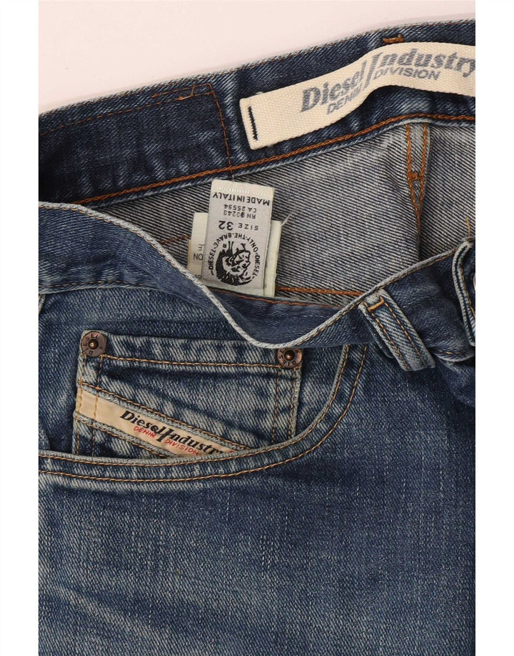 Diesel Straight Jeans til mænd W32 L30 Blå Bomuld