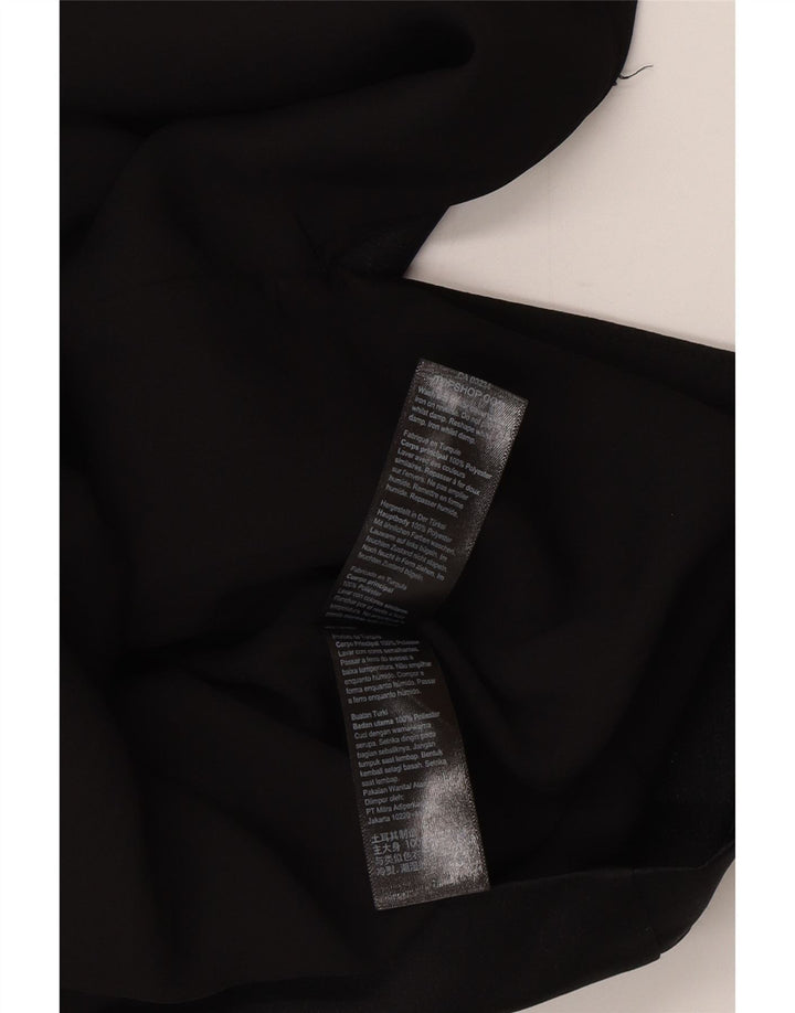 Topshop Dame Mini Off Shoulder Kjole UK 10 Small Black Polyester
