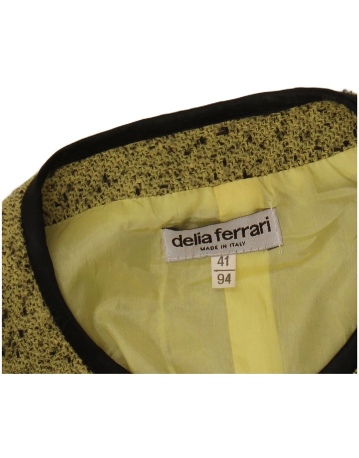 DELIA FERRARI Dame Oversized 3/4-ærmet blazerjakke IT 41 Small Green