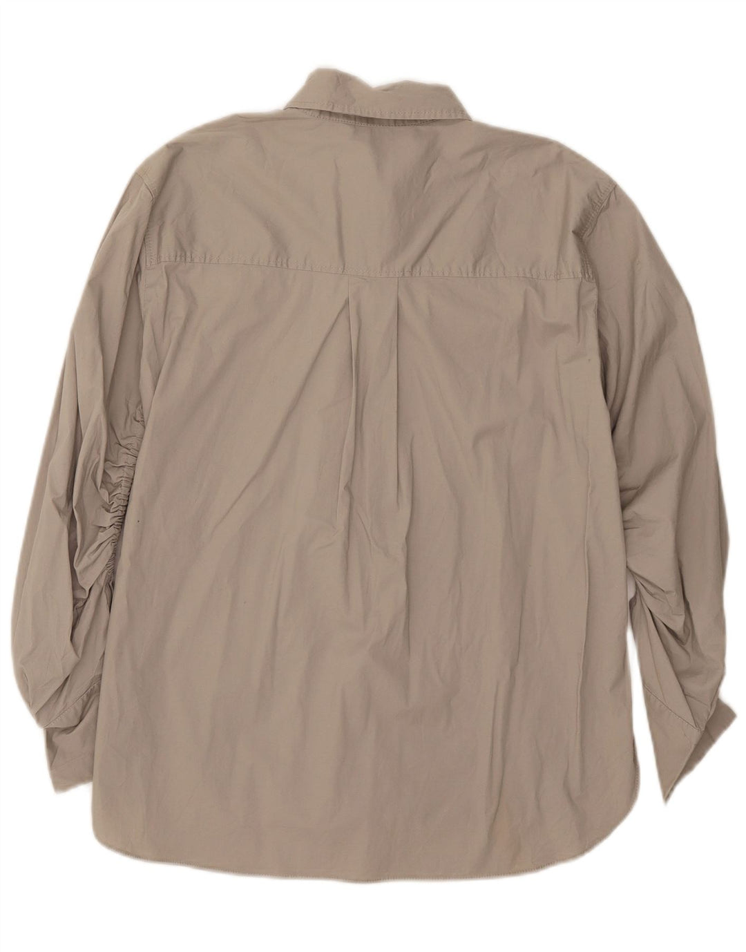 Zara Dame Oversized Shirt UK 10 Small Grå Bomuld