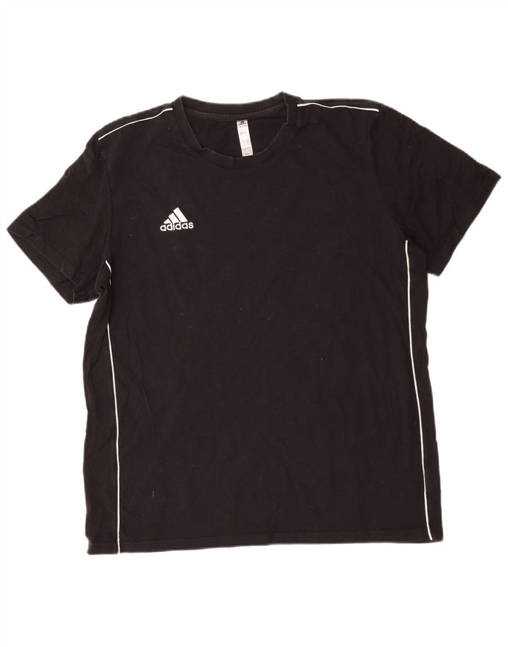 Adidas Herre T-Shirt Top Stor Sort Bomuld