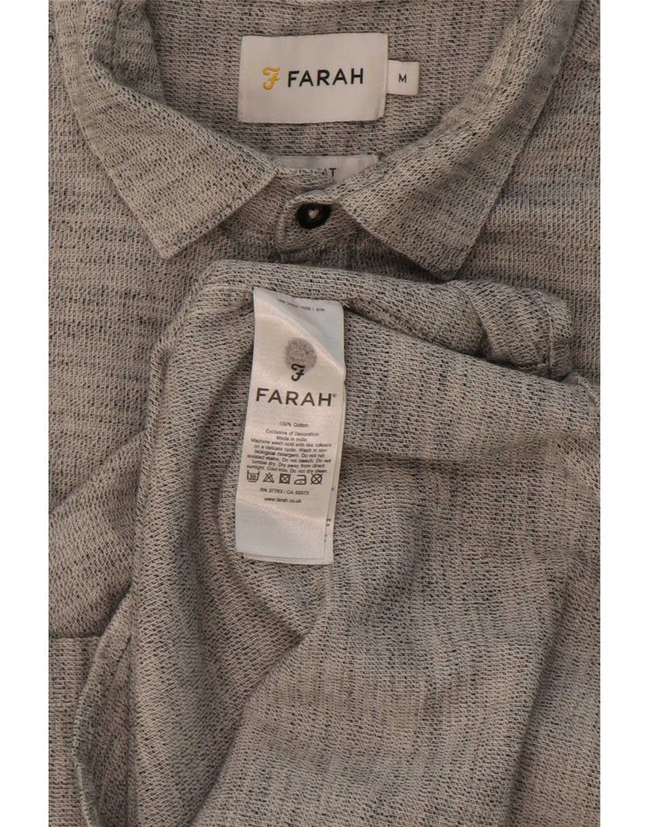 Farah Herreskjorte Medium Grey Flecked Bomuld