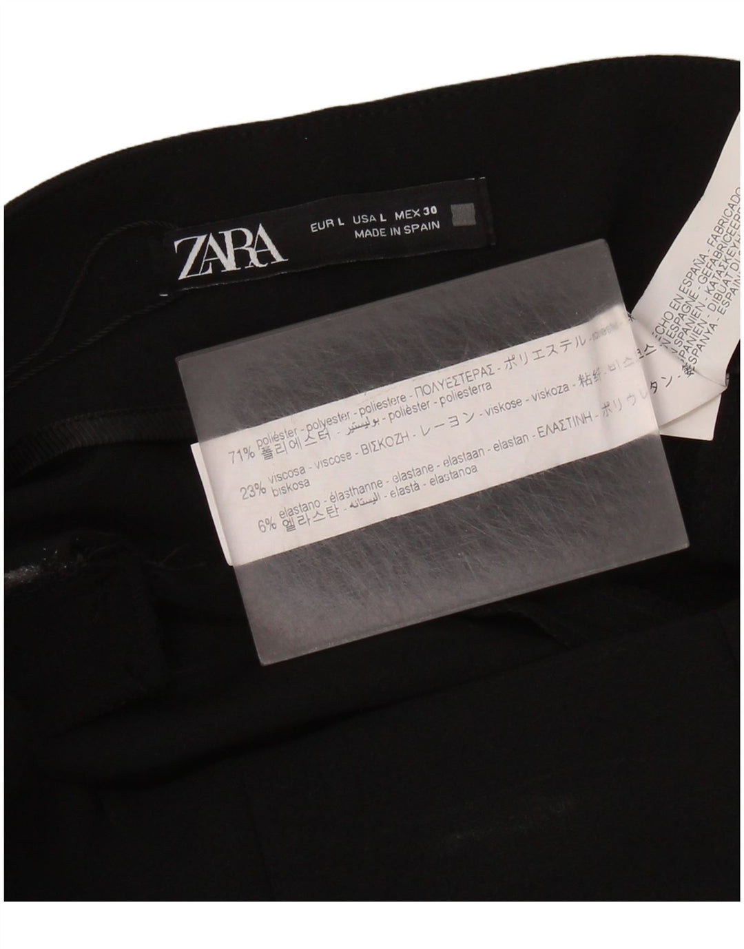 ZARA Dame Bootcut Casual Bukser Stor sort polyester