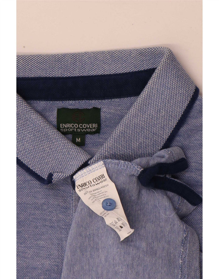 Enrico Coveri herre poloshirt mellemblå bomuld