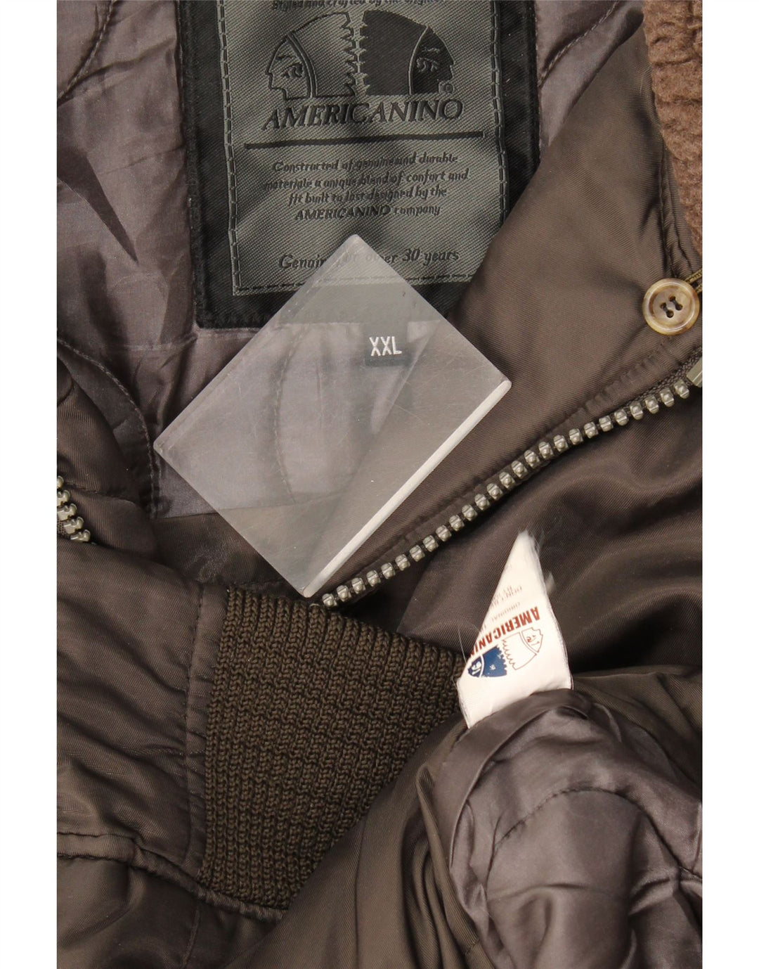 Americanino Herre Bomber Jacket UK 44 2XL Brun Nylon