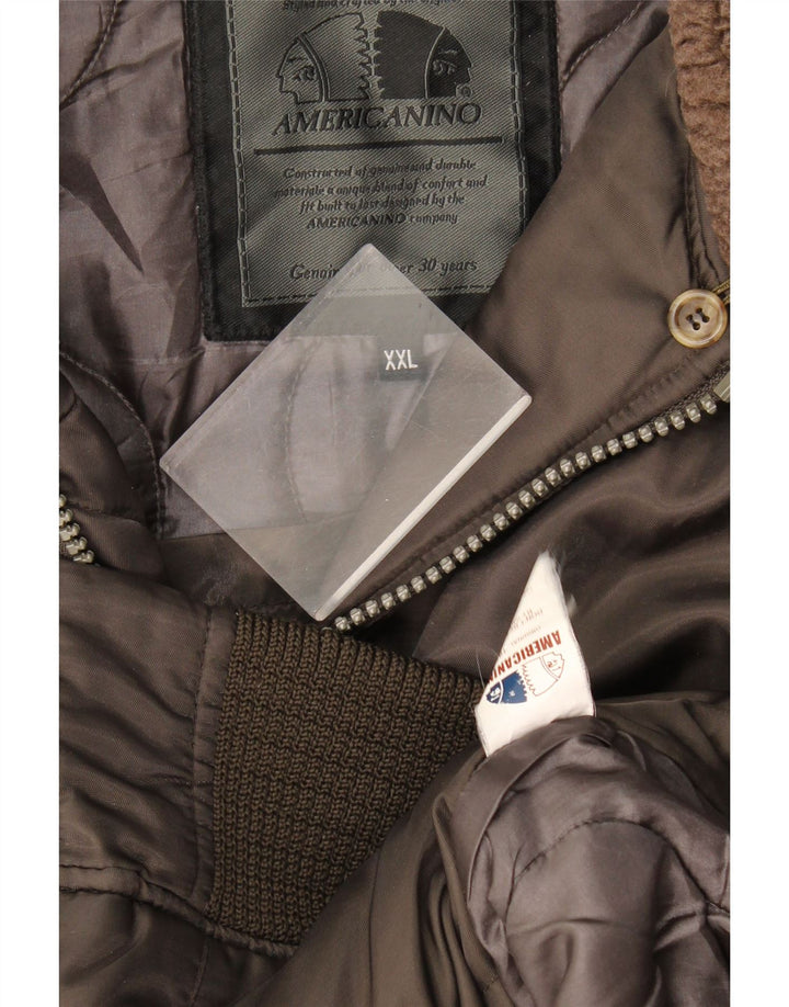 Americanino Herre Bomber Jacket UK 44 2XL Brun Nylon