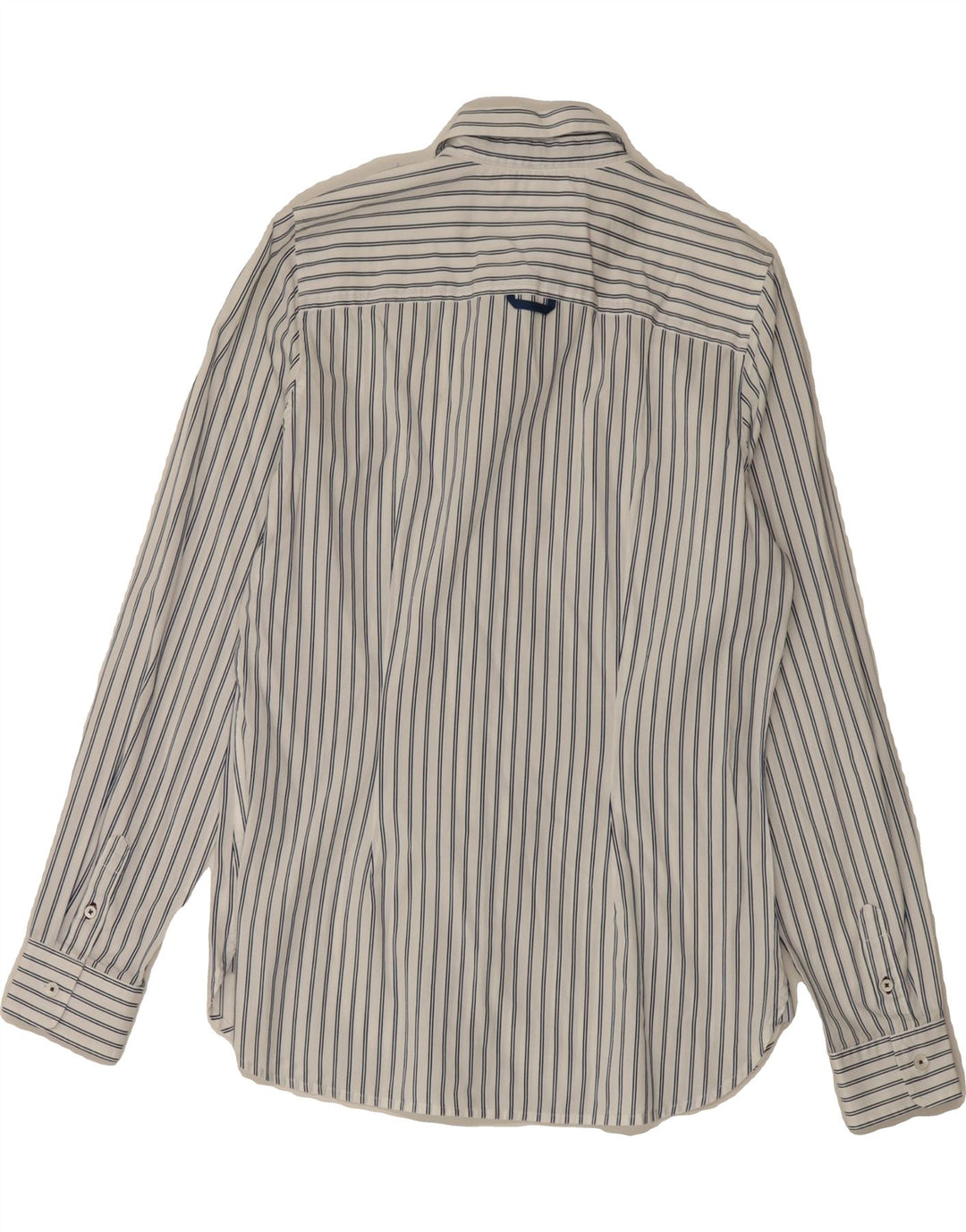 TOMMY HILFIGER Womens Fitted Shirt US 8 Medium White Pinstripe Cotton Vintage Tommy Hilfiger and Second-Hand Tommy Hilfiger from Messina Hembry 