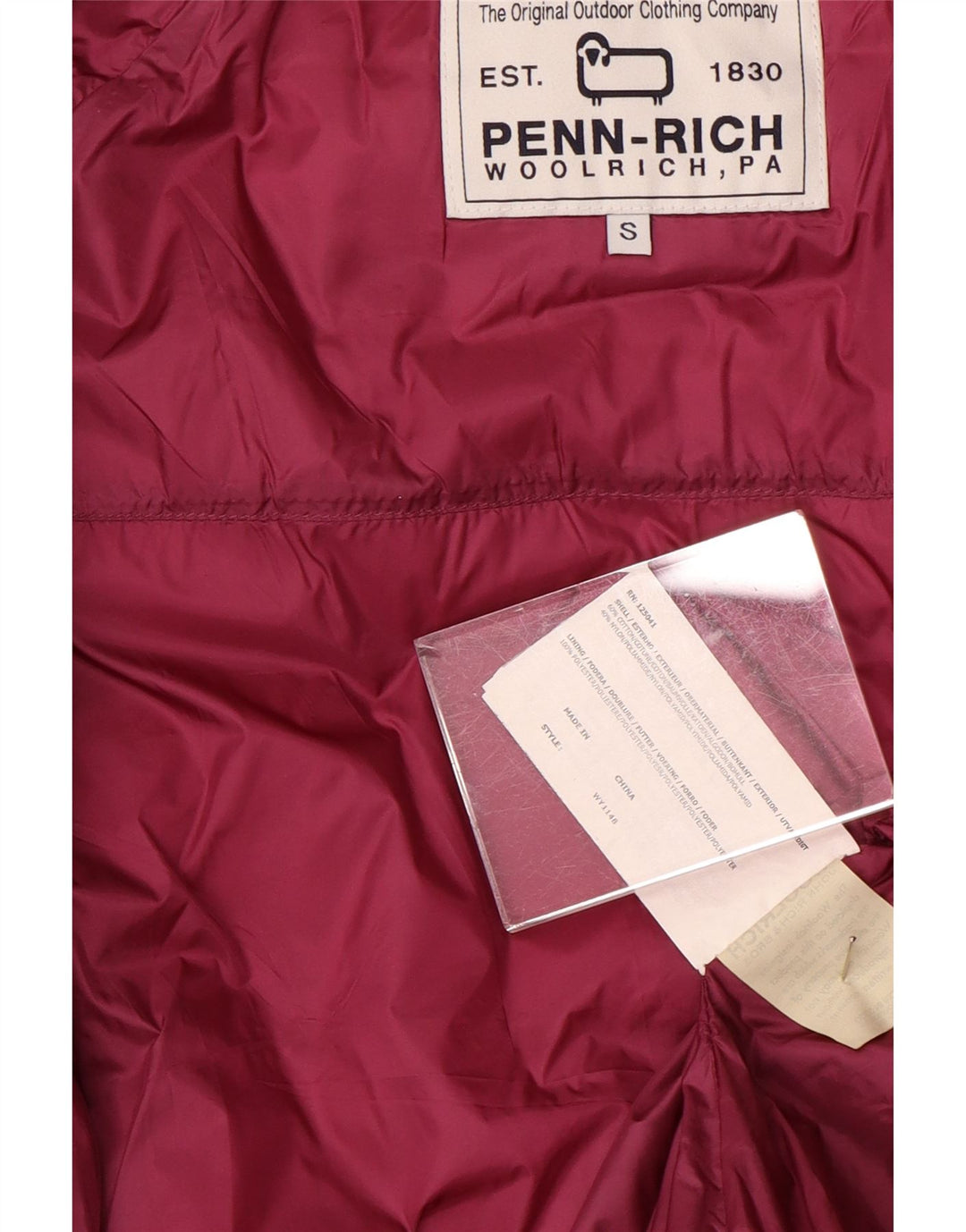 Woolrich Penn-Rich polstret hættejakke til kvinder UK 10 Small Pink Nylon